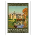 thumbnail image 1 of Château d'Azay-le-Rideau - Loire Valley France - Chemin de fer de Paris à Orléans - Vintage Travel Poster by Léon Constant-Duval c.1925 - Fine Art Matte Paper Print (Unframed) 18x24in, 1 of 4