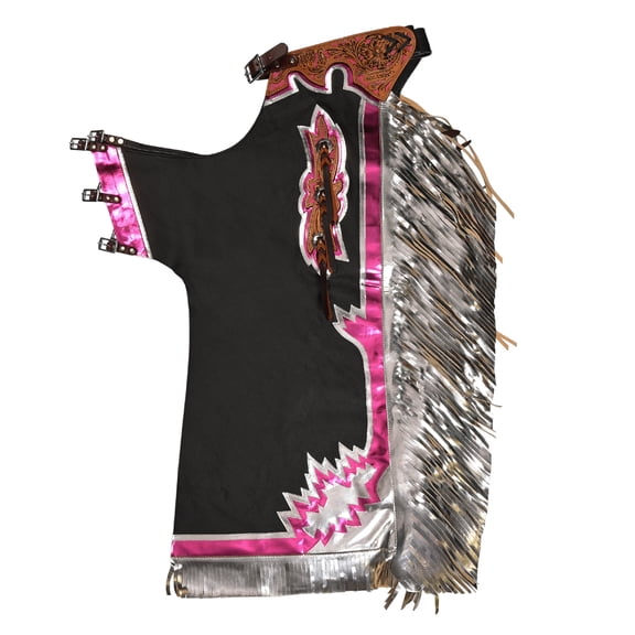 Ch208N-F Hilason Bull Riding Genuine Leather Rodeo Western Chaps