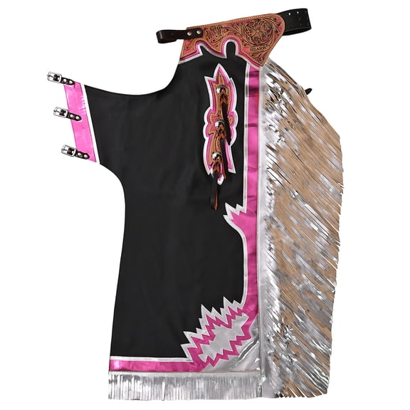 Ch208N-F Hilason Bull Riding Genuine Leather Rodeo Western Chaps