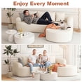 thumbnail image 1 of ChVans 97'' L-Shape Curved Sectional Sofa with Chaise, Modern Luxury Chenille Cloud Couch, Modular Sectional Sofa, Heavy Duty Oversized Deep Seat 3-Seater for Living Room, No Assembly Required, 1 of 11
