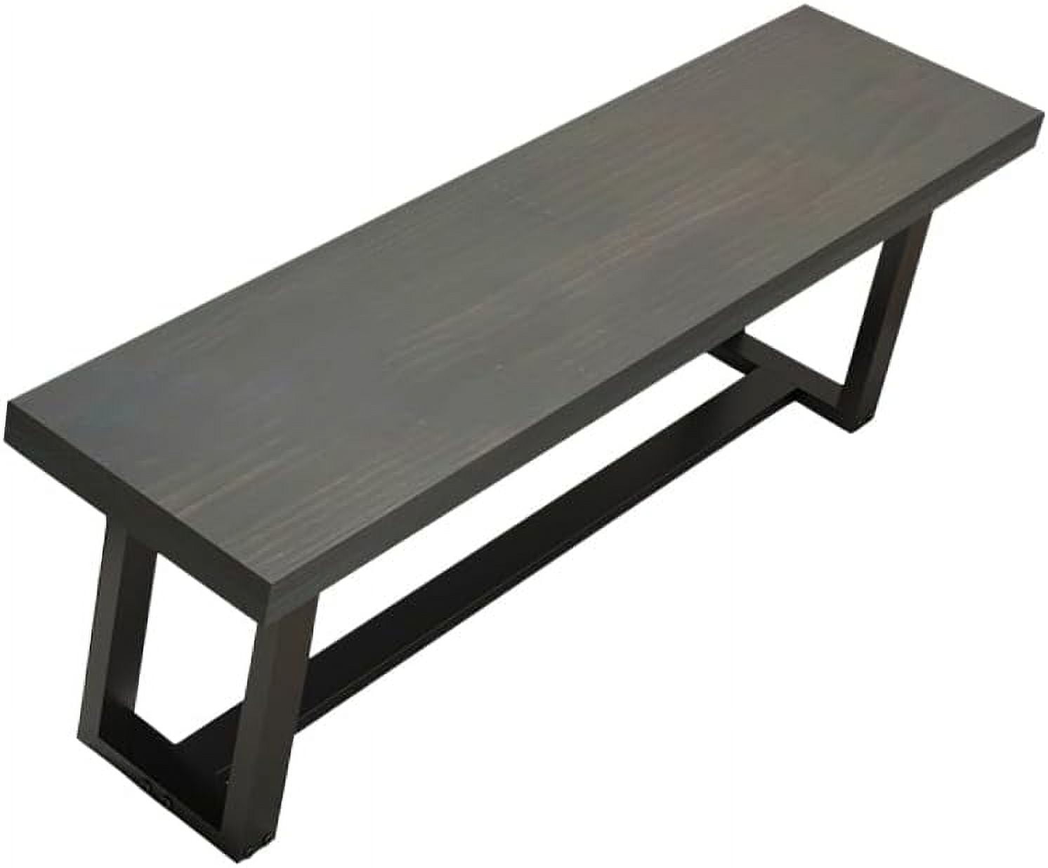 ChVans 60" Farmhouse Solid Wood Dining Room Table Bench(Light Grey60 in Bench)