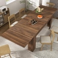 thumbnail image 1 of ChVans 70.8"-110" Extendable Dining Table for 6-12 Person, Large Wood Kitchen Table, Rectangular Table for Gatherings, Meeting for Small Kitchens, Dining Office Areas, 1 of 8