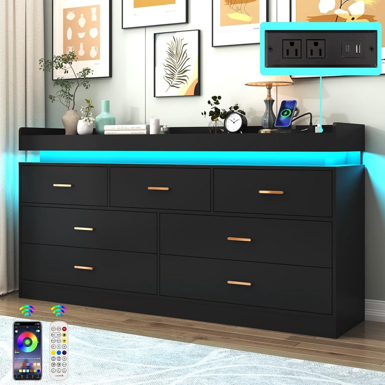 black dresser white handles Seven-Drawer with Striking Hardware With its clean and contemporary design Coaster Kendall 6-drawer Dresser with