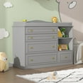 thumbnail image 1 of ChVans Changing Table Dresser, Baby Classic Nursery Dresser with 5 Drawers and 2 Shelves, Wood Chest of Drawers Nursery Storage Kids Organizer, 1 of 9