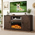 thumbnail image 1 of ChVans Farmhouse TV Stand with 26" Fireplace for 65"-75" TVs, 33" Tall Fireplace TV Entertainment Center Stand with Storage for Living Room, 1 of 8