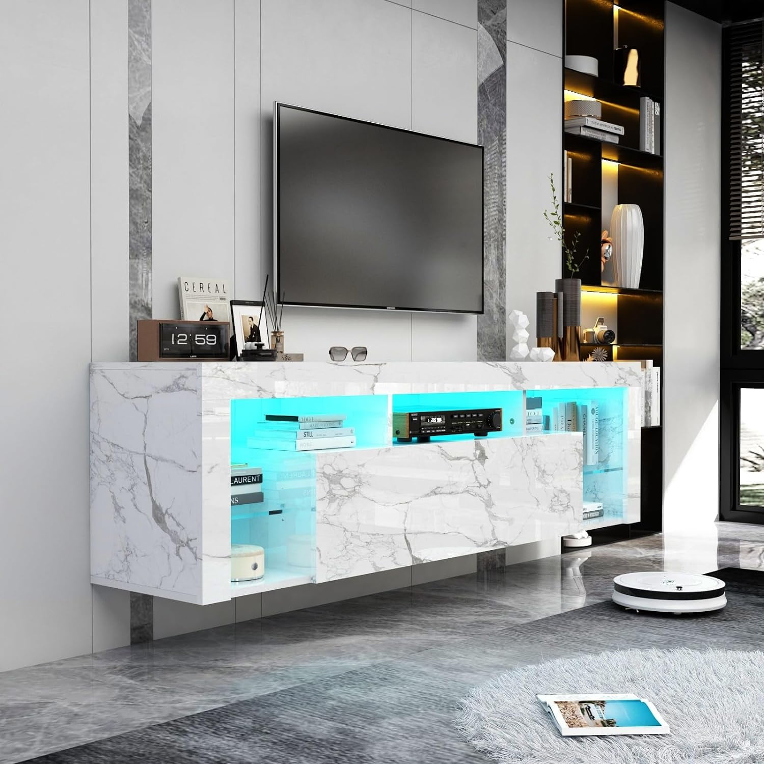 ChVans Floating TV Stand for TV's up to 70", Wall Mounted Floating