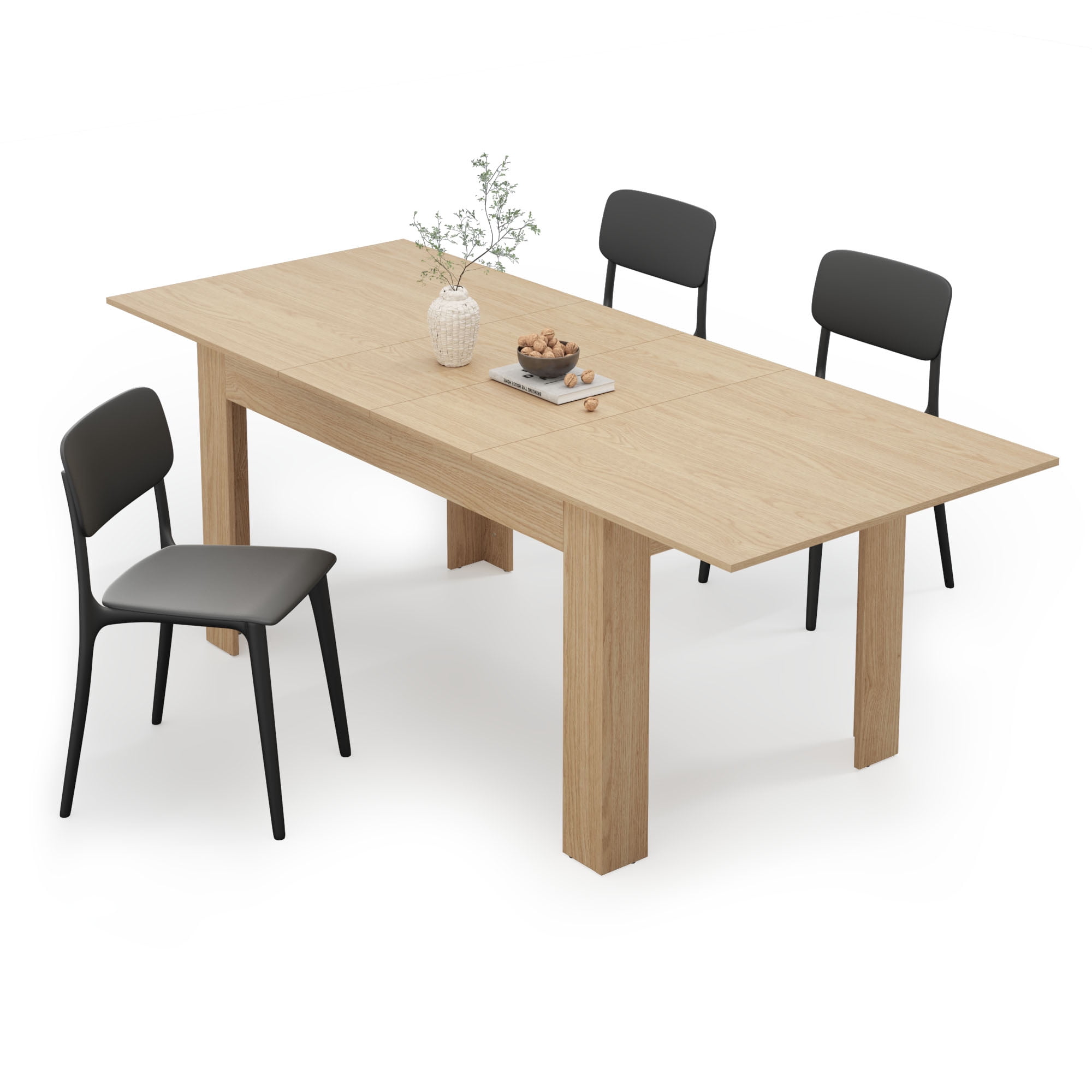 ChVans Large Mobile Extendable Dining Table for 6-10, Modern Wood Kitchen Table Rectangular Table for Dining Room, Living Room ChVans Large Mobile Extendable Dining Table for 6-10, Modern Wood Kitchen Table Rectangular Table for Dining Room, Living Room