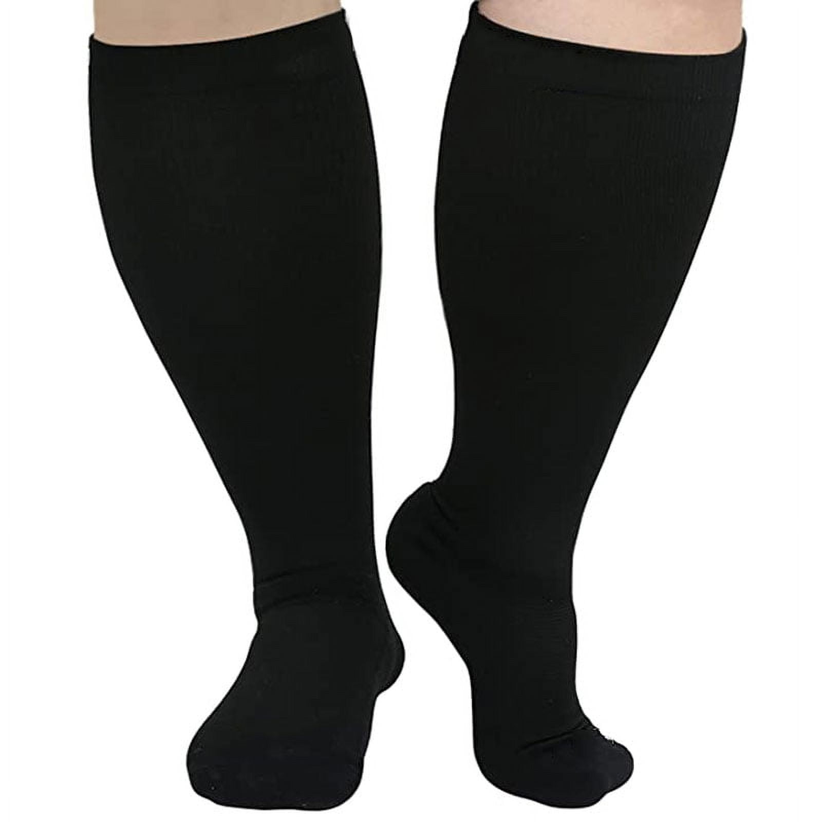 Chyoung 4xl Plus Size Sports Compression Socks For Women Men Extra Large Wide Calf Knee High 4180