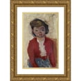 thumbnail image 1 of Chaïm Soutine 11x14 Gold Ornate Wood Frame and Double Matted Museum Art Print Titled - Young English Woman (1934), 1 of 4