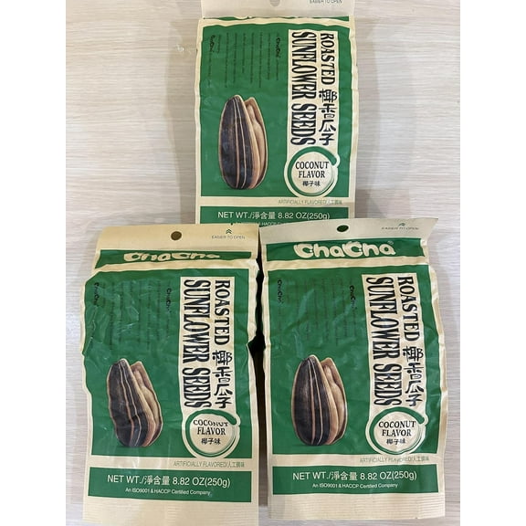 ChaCha Roasted SunflowerTRDNSeeds - Coconut (250G) Pack of 3
