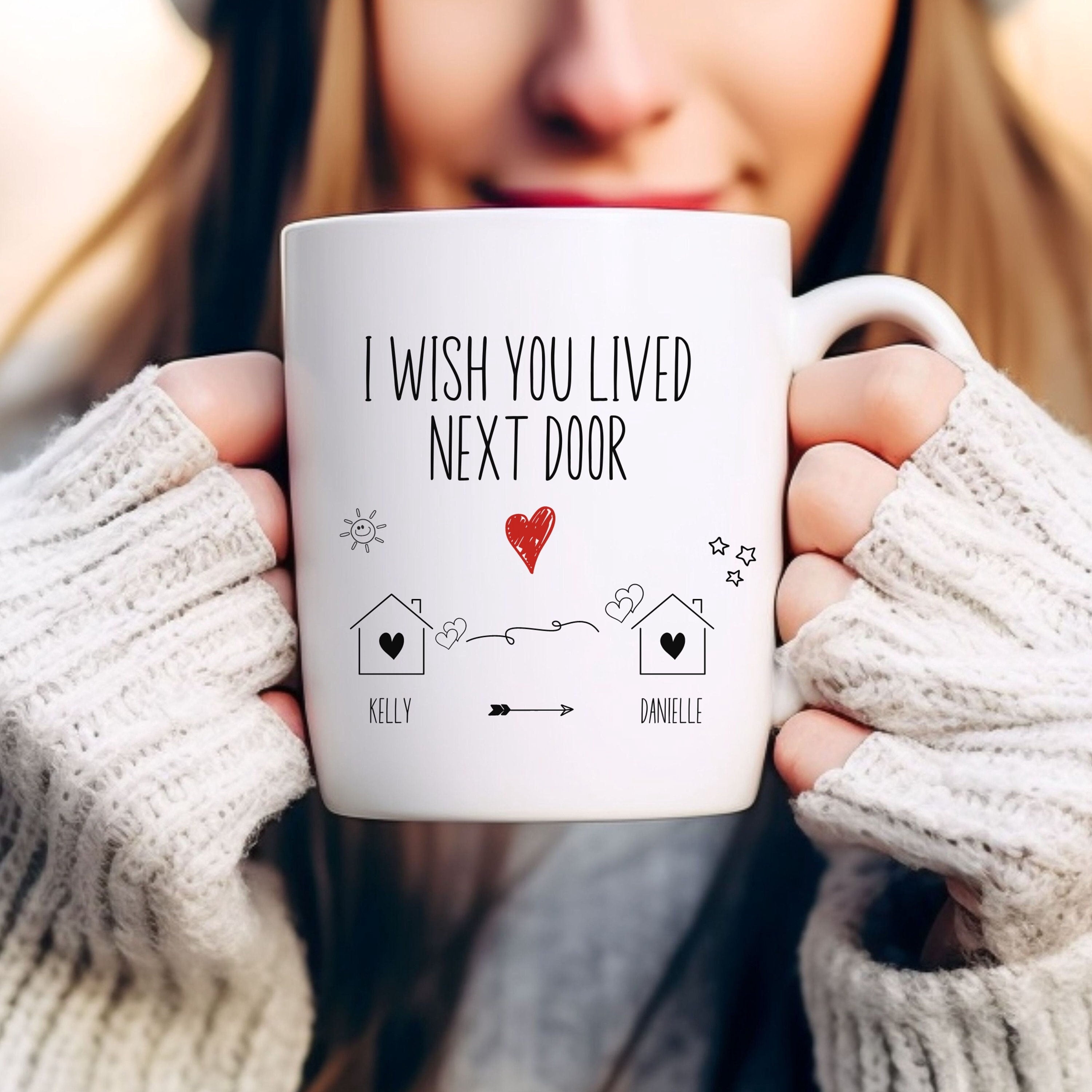 Biching BFF Mug - 14 Oz Black Ceramic Coffee Mug, Modern Design, Perfect Birthday Gift For Best Friend