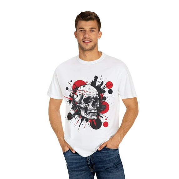 ChaChaCoo Bold Skull Graphic Tee: Motorcycle Rider Gift
