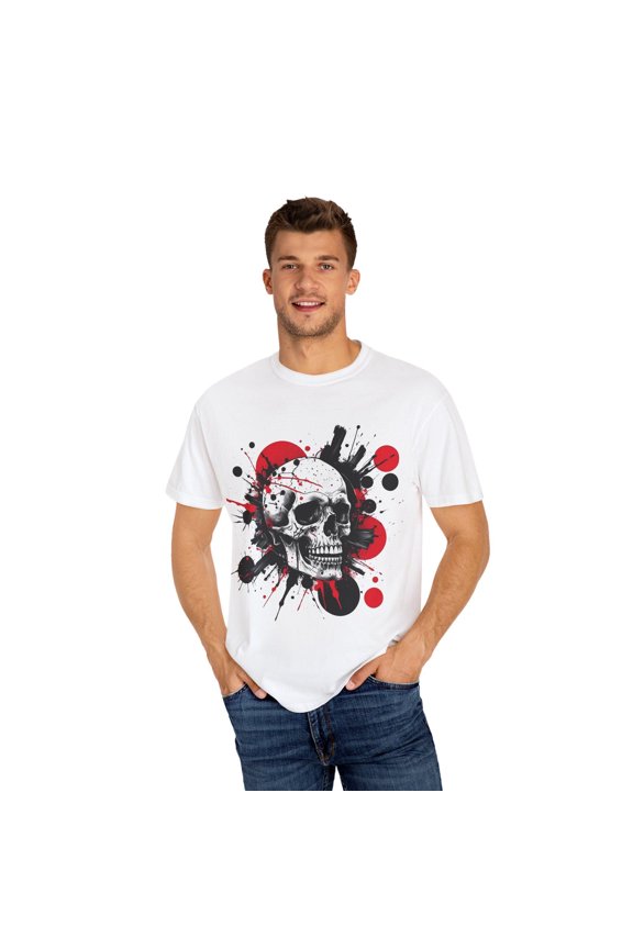 Bold Skull Graphic Tee: Motorcycle Rider Gift