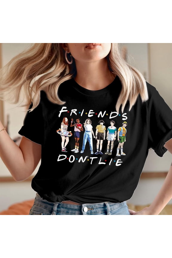 Don't Lie Christmas Friends Shirt - Running Up Eleven Upside Down Tops - Funny Men Women Unisex Gift T Shirt