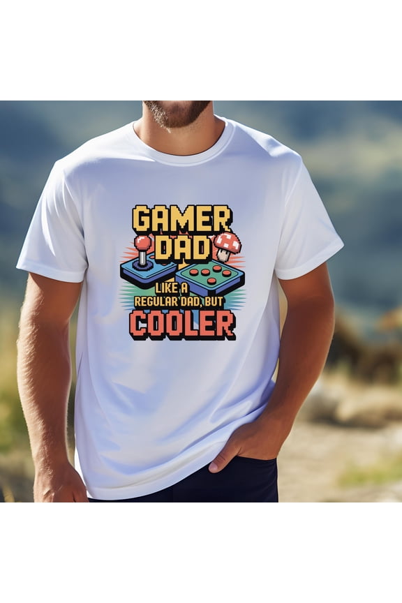Gamer Dad Shirt – Like a Regular Dad But Cooler, Funny Gaming Father’s Day Gift, Video Game Dad Tee, Dad Gift from