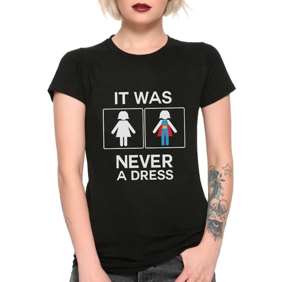 ChaChaCoo It Was Never A Dress Feminism T-Shirt, Men's Women's Sizes Tee
