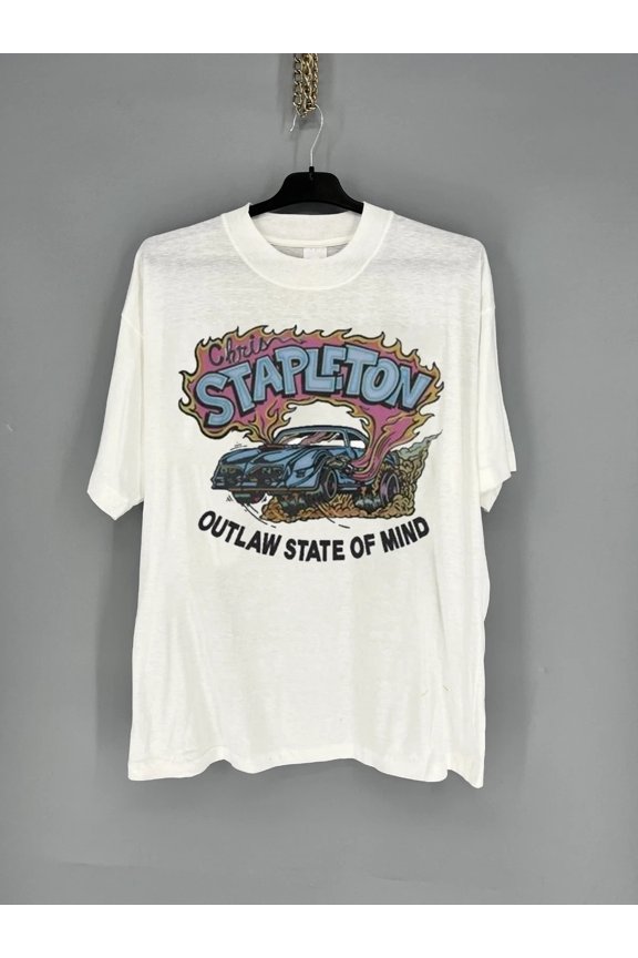 Stap Pleton Graphic Tee, Retro Print T-Shirt for Country Music Lovers