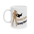 thumbnail image 1 of ChaChaCoo Strong Coffee, Strong Woman Ceramic Mug - Motivational Gift for Women, 11oz, Inspirational Coffee Cup, Empowering Female Mug, 1 of 6