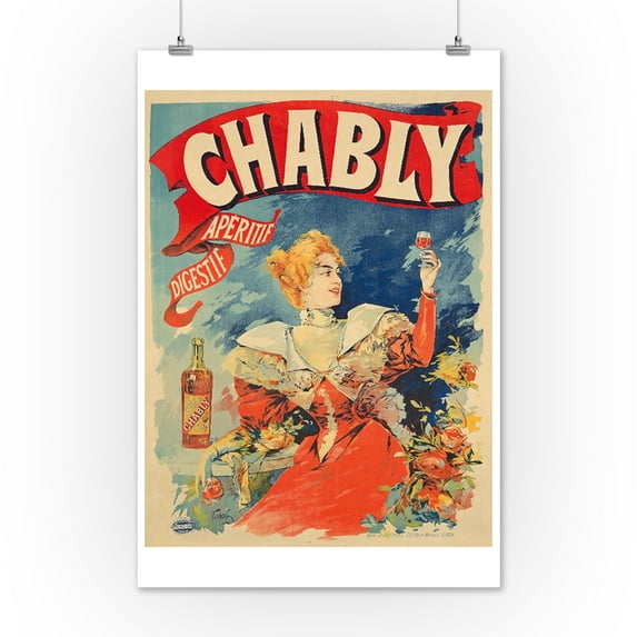 Chably Vintage Poster (artist: Tamagno) France c. 1898 (12x18 Art Print, Wall Decor Travel Poster)