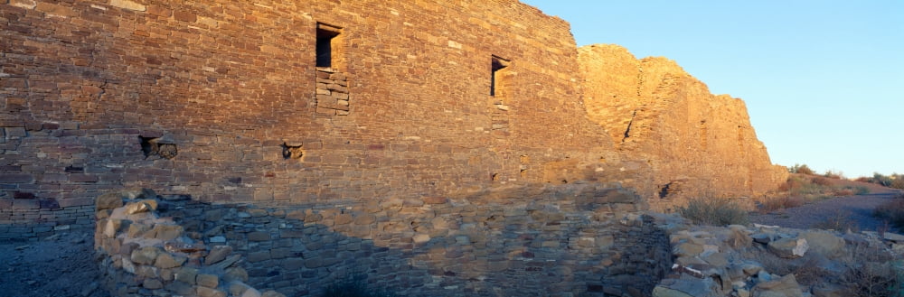 Chaco Canyon Indian Ruins Sunset New Mexico Canvas Art - Panoramic Images (27 x 9)