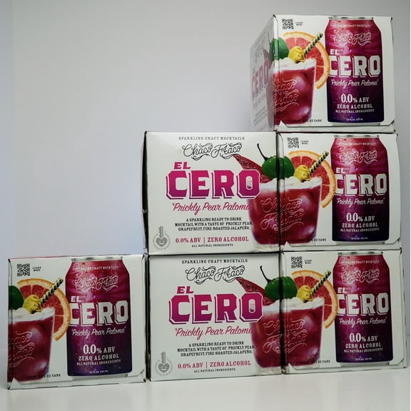 Chaco Flaco El Cero Prickly Pear Paloma, Non Alcoholic Drink, Pear Juice, Low Calorie - (12 Oz Cans, 6-4 Packs)
