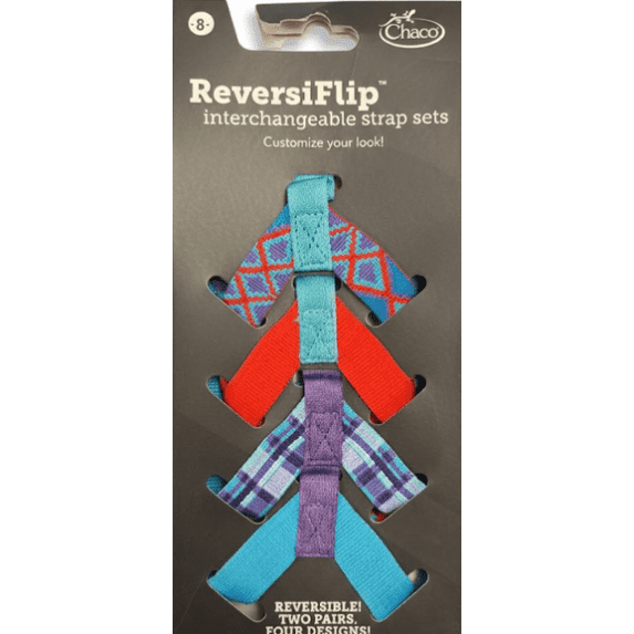 Chaco ReversiFlip Interchangeable Sandal Strap Set – Reversible, Two Designs (4 Straps) Size 8