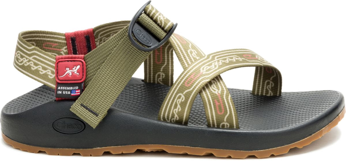 Chaco Z1 Classic Mens Sandals Size 12 Olive Green Brown Vibram USA Made Chaco Green Sandals for Men with Strap for sale | eBay main image 3