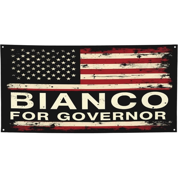 2x4 Ft Bianco for Governor Banner Signs Chad Bianco 2026 California Banners Flag Large Yard Bedroom Decoration