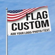 Custom Flag 3x5 Ft Double Sided Outdoor,Personalize Print Your Own Text/Photo/Logo,Custom Flags For Outside,Customized Indoor Outdoor Decoration