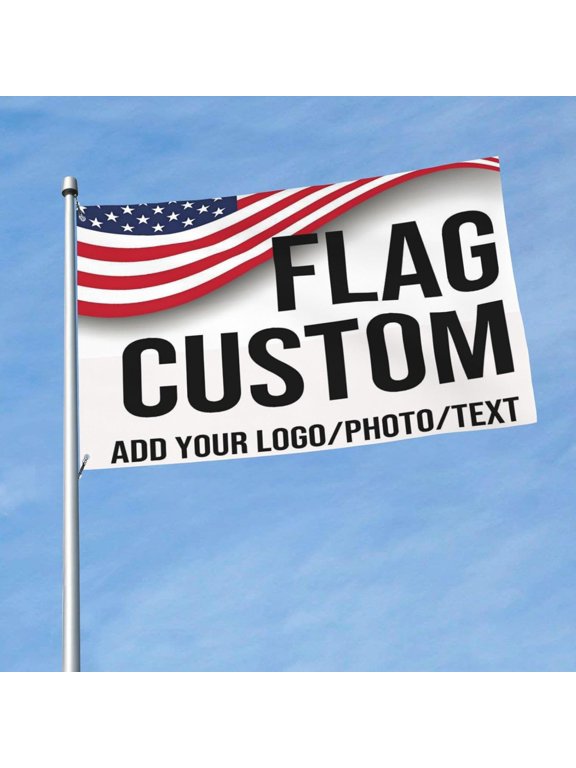 Custom Flag 3x5 Ft Double Sided Outdoor,Personalize Print Your Own Text/Photo/Logo,Custom Flags For Outside,Customized Indoor Outdoor Decoration