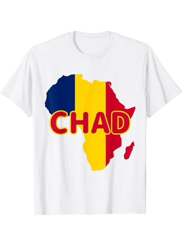 Chad Chadian Pride Flag Map Africa Print T-Shirt