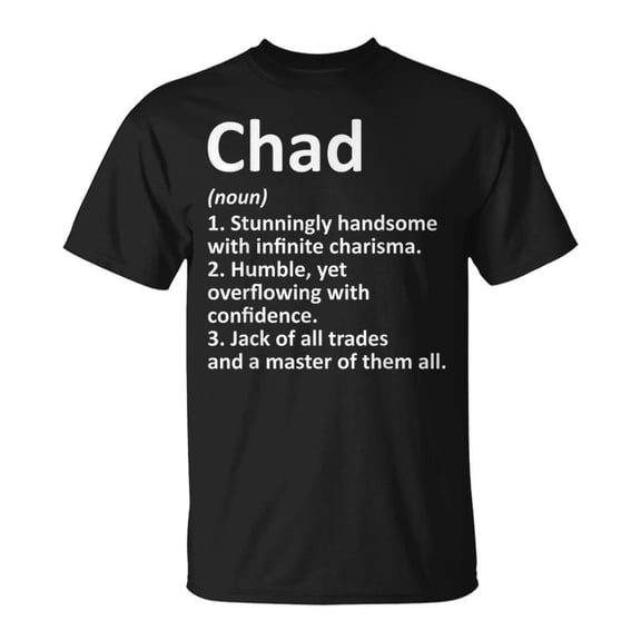 Chad Definition Personalized Name Birthday Idea TShirt