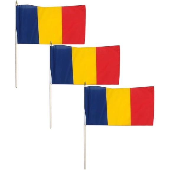 Chad Flag 12 x 18 inch - 3 PK