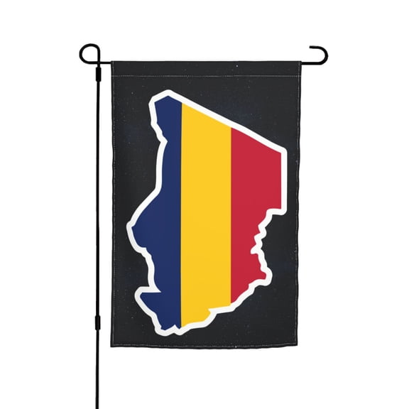 Chad Map Flag Double Garden Flags 12x18 Inch Suitable For Courtyard Lawn Holiday Home Outdoor Decoration Flag