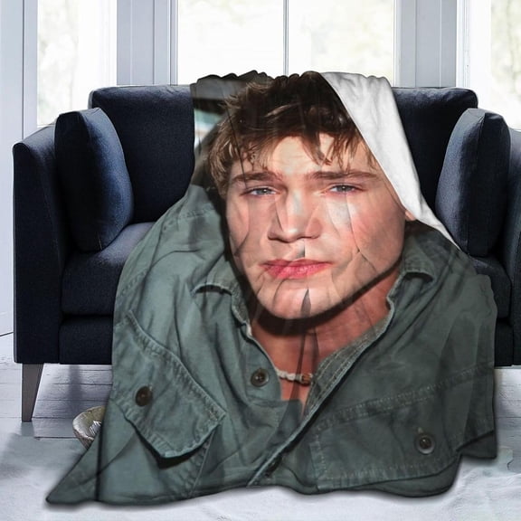 Chad Movie Michael Actor Throw Blanket Flannel Blanket Warm Soft Microfiber Blanket for Living Room Couch Sofa Bedroom Decor Gifts 60"x50"