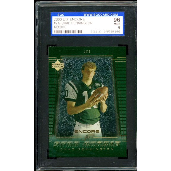 Chad Pennington Rookie Card 2000 UD Encore #237 SGC 9