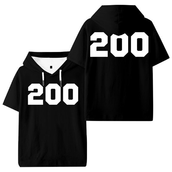 Chad Powers 200 Logo Hooded T-shirt Short Sleeve Sport Tee Women Men Outdoor Streetwear Tops