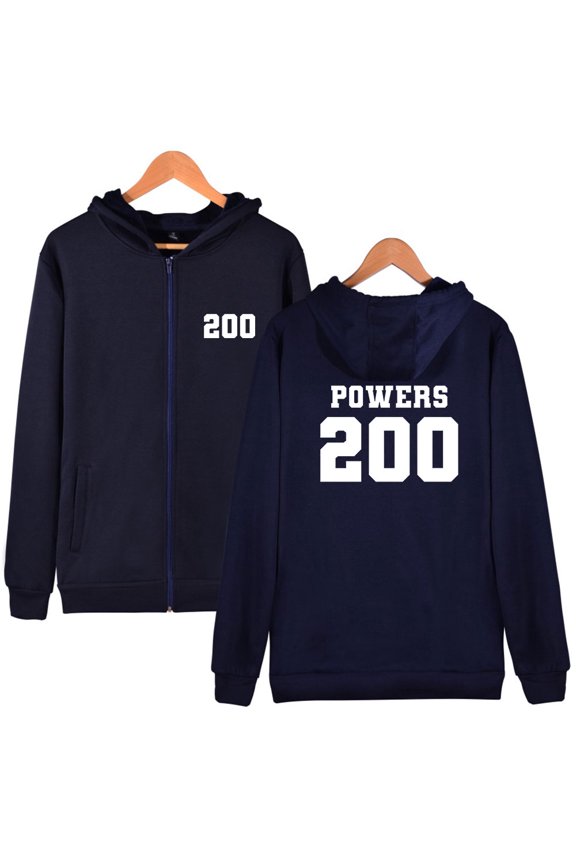 Chad Powers Number 200 Merch Zipper Hoodie – Unisex Full-Zip Graphic Pullover, Casual Streetwear for TV Series Fans