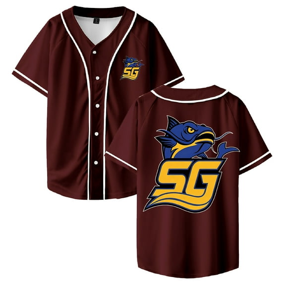 Chad Powers South Georgia Catfish Baseball Jersey Short Sleeve Button-up Shirts Women Men Streetwear Tops