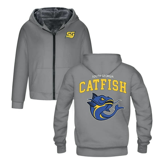 Chad Powers South Georgia Catfish Logo Zipper Hoodie Long Sleeve Jacket Parkas Women Men Winter Coat