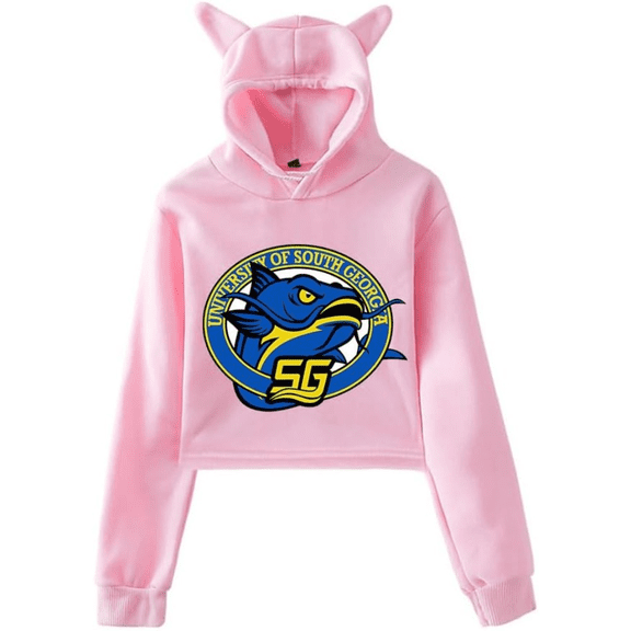 Chad Powers University of South Georgia Catfish Cat Ear Hoodie – Women’s Kawaii Fashion Pullover Sweatshirt TV Series Merch