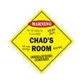 thumbnail image 1 of Chad's Room Sign Crossing Zone Xing | Indoor/Outdoor | 14" Tall kids bedroom decor door children's name boy girl, 1 of 5