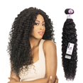 thumbnail image 1 of Chade Ali 7A Single Bundle 100% Remi Human Hair Extension Bohemian Wave 18" Unprocessed Virgin Remy (Natural Black), 1 of 3