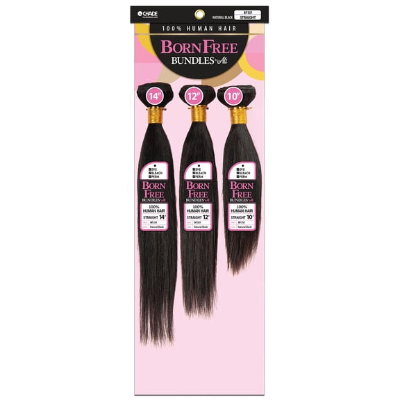 Chade Born Free Bundles by Ali 100% Human Hair Extensions - STRAIGHT 3PCS (18"/20"/22")