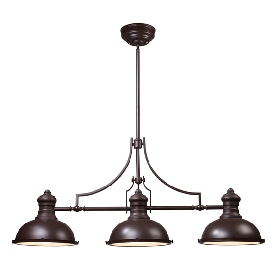 Elk Home Chadwick 47-inch Wide 3-Light Linear Chandelier in Oiled Bronze