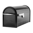 thumbnail image 1 of Chadwick Post Mount Mailbox Black with Nickel Flag, 1 of 6