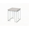 thumbnail image 1 of Chafik Natural Oak & Chrome Finish End Table | Contemporary Design & Sturdy Construction, 1 of 5