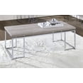 thumbnail image 1 of Chafik's Modern Natural Oak & Chrome Finish Coffee Table for Home Use, 1 of 5