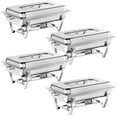 thumbnail image 1 of Chafing Dish Buffet Set 4 Pack Full Size, Jacgood 8QT Stainless Steel Chafing Dishes for Buffet, Chafers and Buffet Warmers Sets for Parties, Events, Wedding, Camping, Dinner, 1 of 7