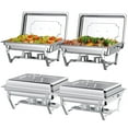 thumbnail image 1 of Chafing Dish Buffet Set 4 Pack: TINANA 8QT Stainless Steel Chafing Dishes for Buffet, Chafers and Buffet Warmers Sets for Parties, Events, Wedding, Camping, Dinner, 1 of 6